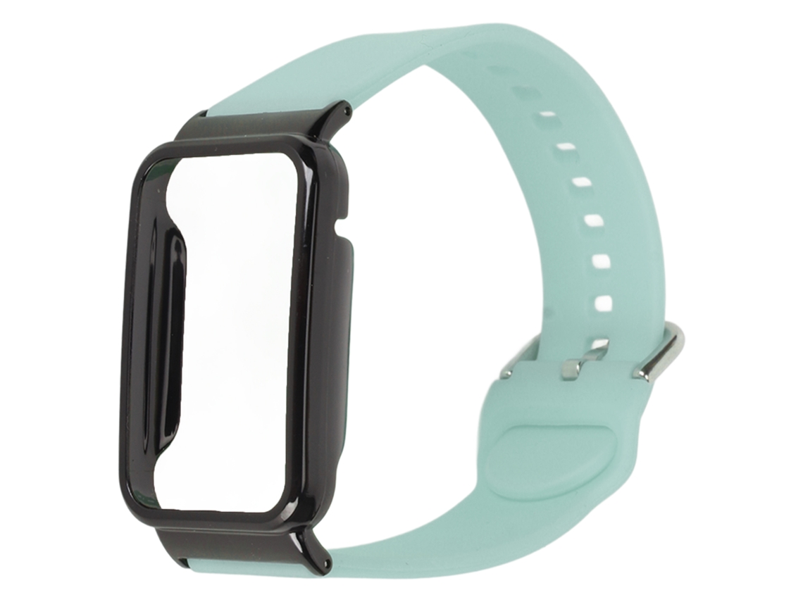 Pulsera De Silicona Con Funda Protectora Para Mi Band 7 Pro, Color Azul Claro Y Negro.