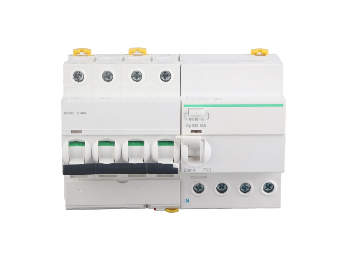 Yncm2026-interruptor De Circuito Miniatura 4p Con N Y Accesorio De Protección Contra Fugas Ac400v 16a Carcasa Pa66 Retardante De Fuego