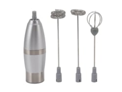 Espumador De Leche Eléctrico Portátil Con 3 Varillas Batidoras De Acero Inoxidable, Funciona Con Pilas.