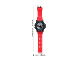Reloj deportivo digital Smael con luz LED y pulsera deportiva redonda