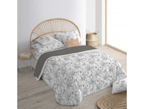 Funda Nórdica con Botones BELUM (220 x 220 cm - Algodón Orgánico - Gris)