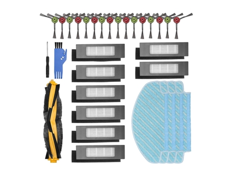 Kit de panos de esfregona de filtros de escova de peças de reposição para ecovacs deebot ozmo