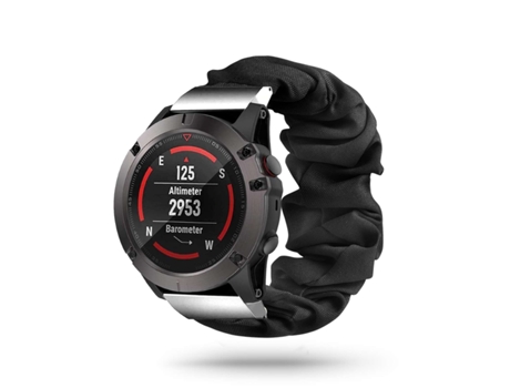 Correa Garmin Fenix 5X Pulsera Scrunchie Negro