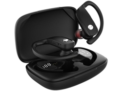 Auriculares inalámbricos Bluetooth Auriculares Play Auriculares impermeables con micrófono y pantalla LED para ejercicios deportivos de carrera CHRONUS