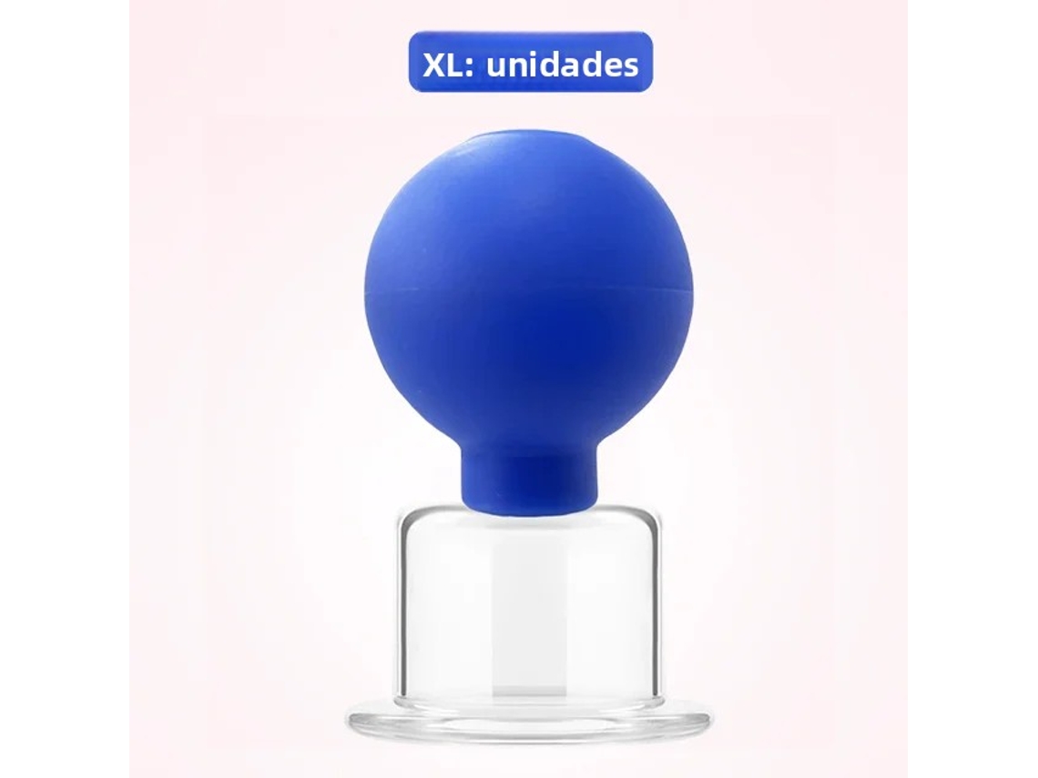 (azul Xl) Copa De Masaje De Goma, Elevación De La Piel Facial Por Vacío, Tallas S, M, Xl