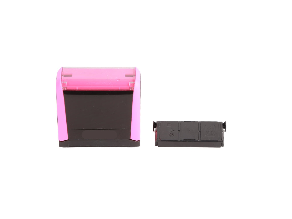 Sello De Plástico Autoentintable Personalizable Con Texto Y Diseño Para Manualidades, Tamaño Compacto De 58 X 22 Mm.