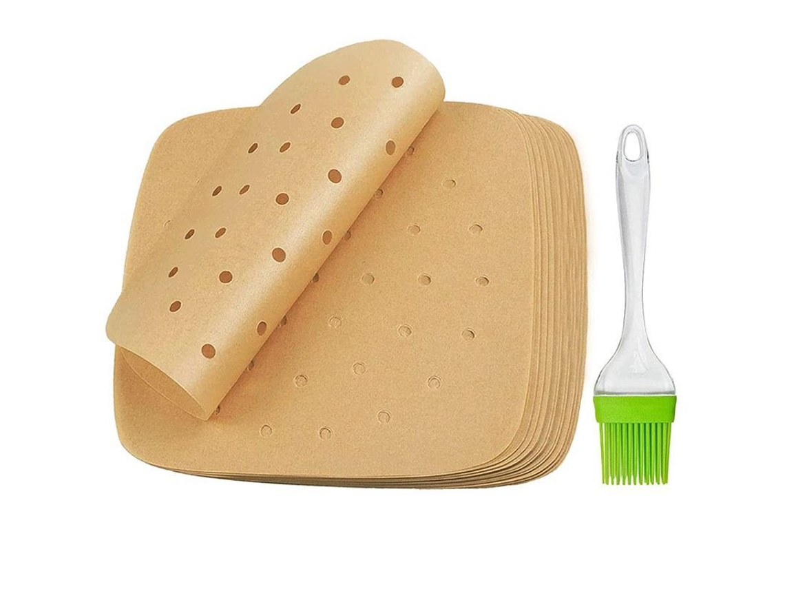 2026-33793-línea De Papel Manteca Para Freidora De Aire Cuadrada 21.5 Cm/200 Piezas Resistente Al Calor Antiadherente