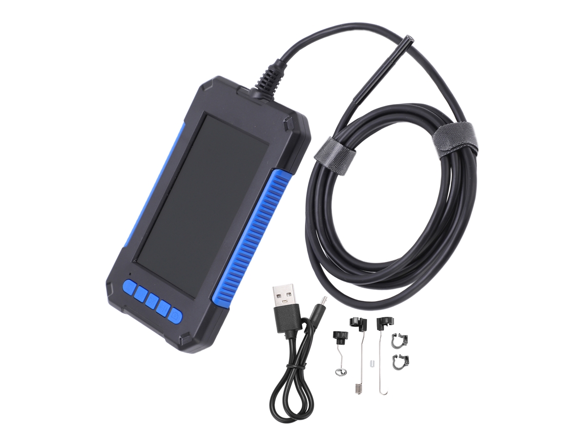 Endoscopio Industrial Hd 5.5mm Con Pantalla 4.3" Impermeable 2m Azul
