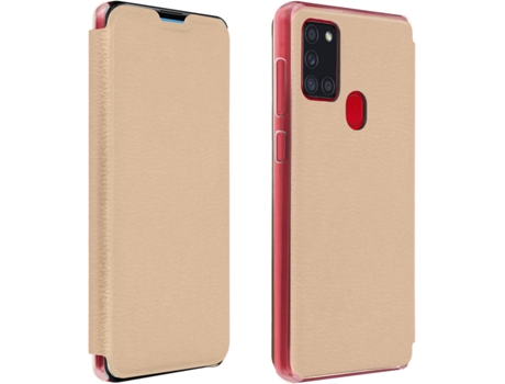 Funda Samsung Galaxy A21S AVIZAR Libro Cartera Dorado