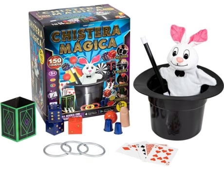 Kit de Magia OLIVO Chistera Mágica 150 Trucos (Edad Mínima: 4 Años)