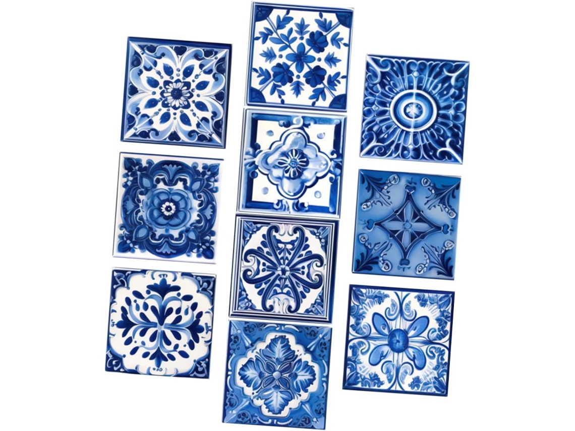 Adhesivos De Pared Estilo Marroquí, Impermeables Para Azulejos, 20x20 Cm, Plástico, Autoadhesivos