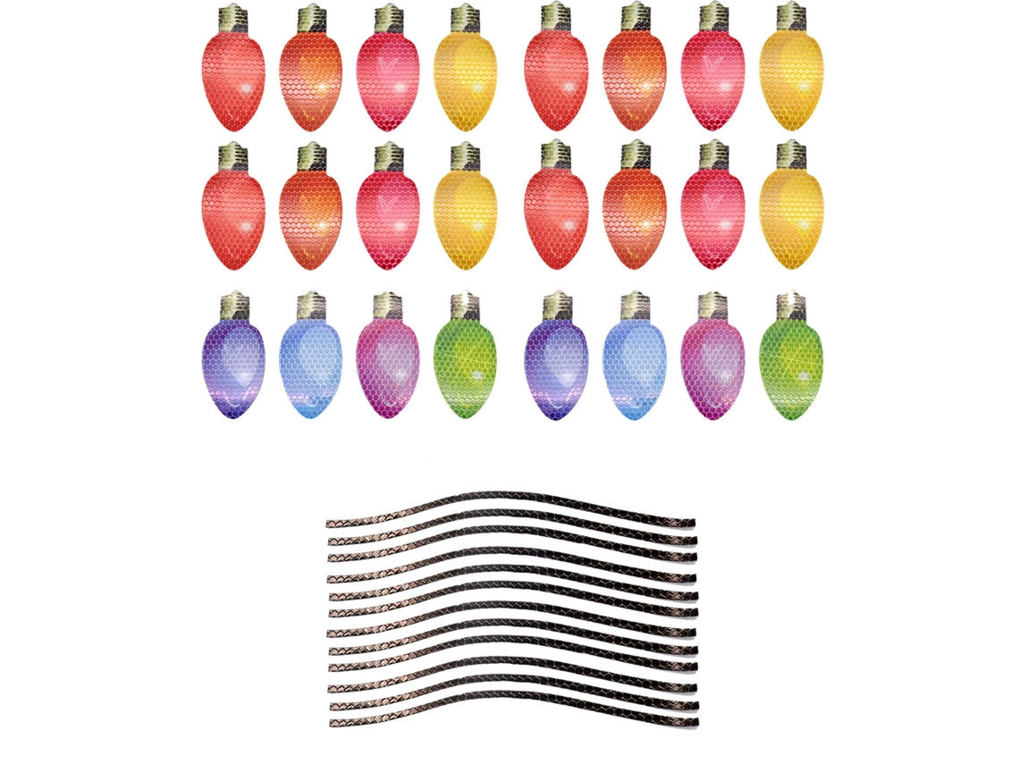 Imanes navideños reflectantes para coches con luces de colores RNEMITERY