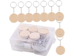 Juego De Discos Redondos Vacíos Para Llaveros Diy, Anillas Sólidas Partidas