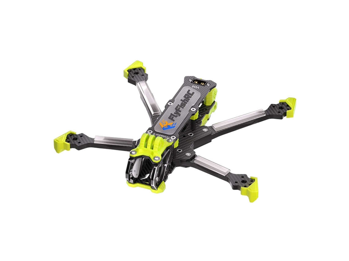 Amarillo flyfishrc Volador Ii Vd5 V2 225mm Kit Chasis Fibra Carbono T700 5 Pulgadas Compatible Dji O4 Dron Carreras Fpv Rc Diy