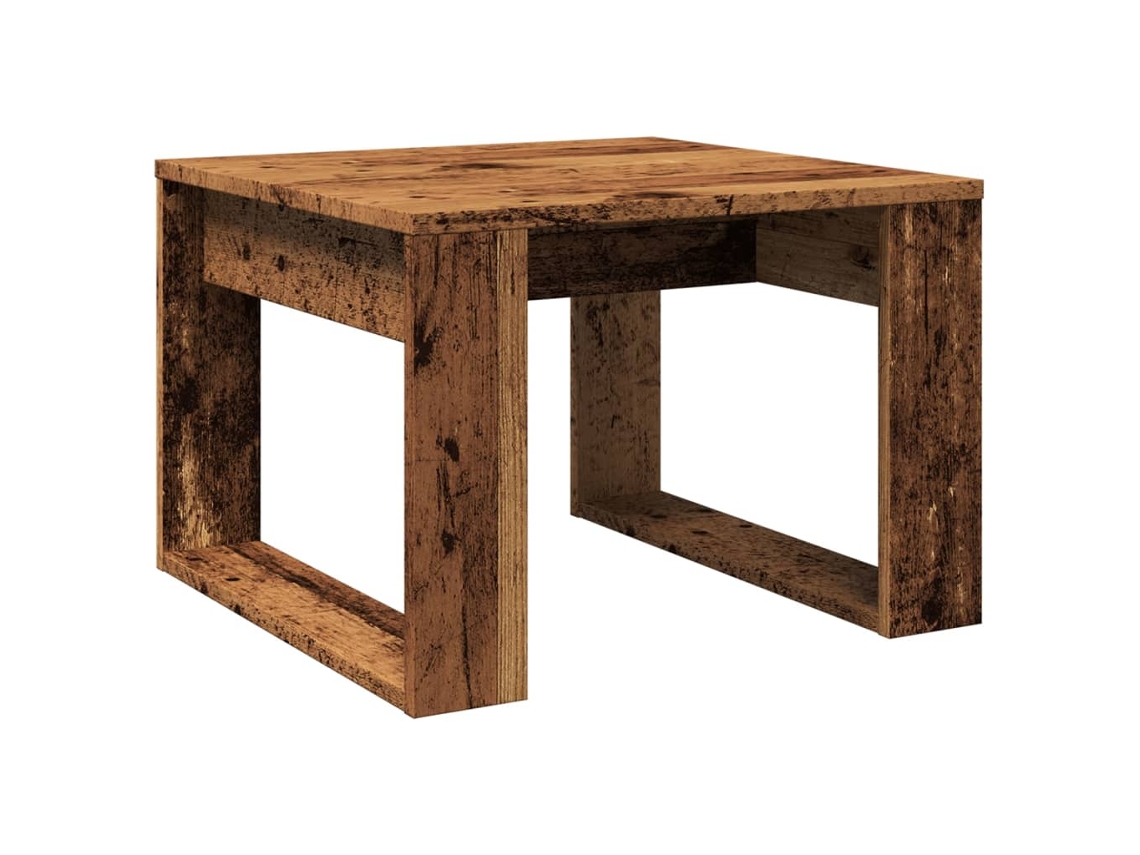 Maison Exclusive - Mesa Auxiliar De Madera De Ingeniería Envejecida 50x50x35 Cm