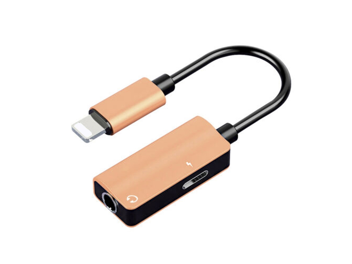 Adaptador De Conector Jack De 3,5 Mm Para Interfaz Ios Con Salida De Audio Y Carga Sincronizada - Plug And Play