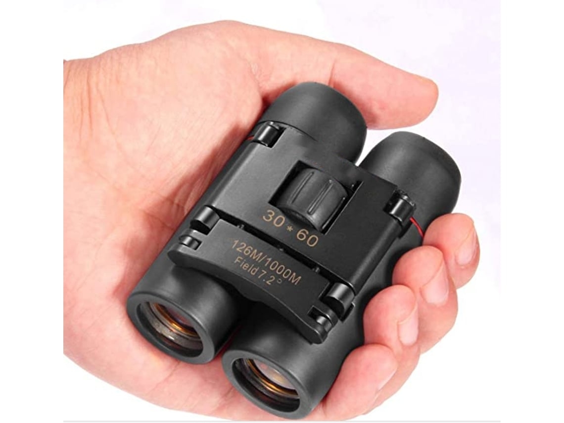 Prismáticos ENKERS 30X60 Impermeable Compacto Plegable Mini Telescopio Día Visión Nocturna Exterior Negro-Negro