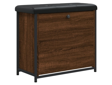 Banco zapatero VIDAXL con cajón abatible roble marrón (62x32x56 cm)