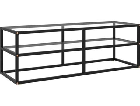 vidaXL Mueble para TV de vidrio templado negro 120x40x40 cm