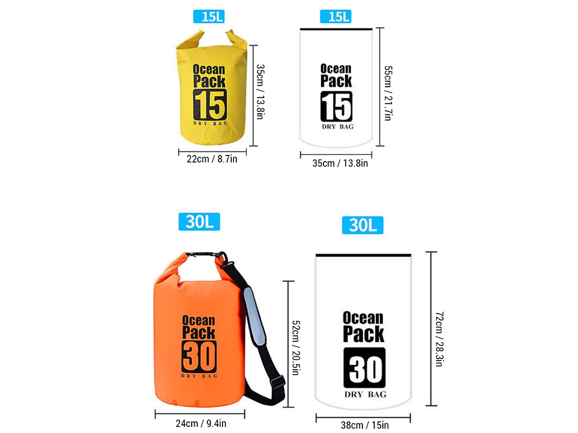 Mochila Impermeable Para Kayak, Camping Y Natación. Bolsa Flotante De Pvc Con Costuras De Alta Frecuencia.