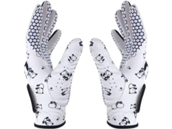 1 par de guantes de golf para mujer, de cuero transpirable, antideslizantes, para mano izquierda y derecha, sin marca.