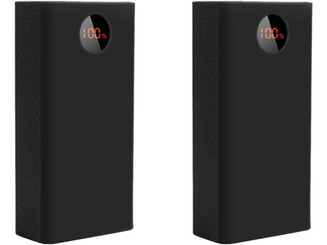 2 fundas protectoras de silicona para batería externa portátil Pea40 SFUSHOS de 40000 mAh (negras)