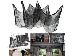 Paquete De 5 Unidades De Tela Negra De 76 × 198 Cm - Decoración De Halloween - Decoración Espeluznante Para Uso Interior Y Exterior.