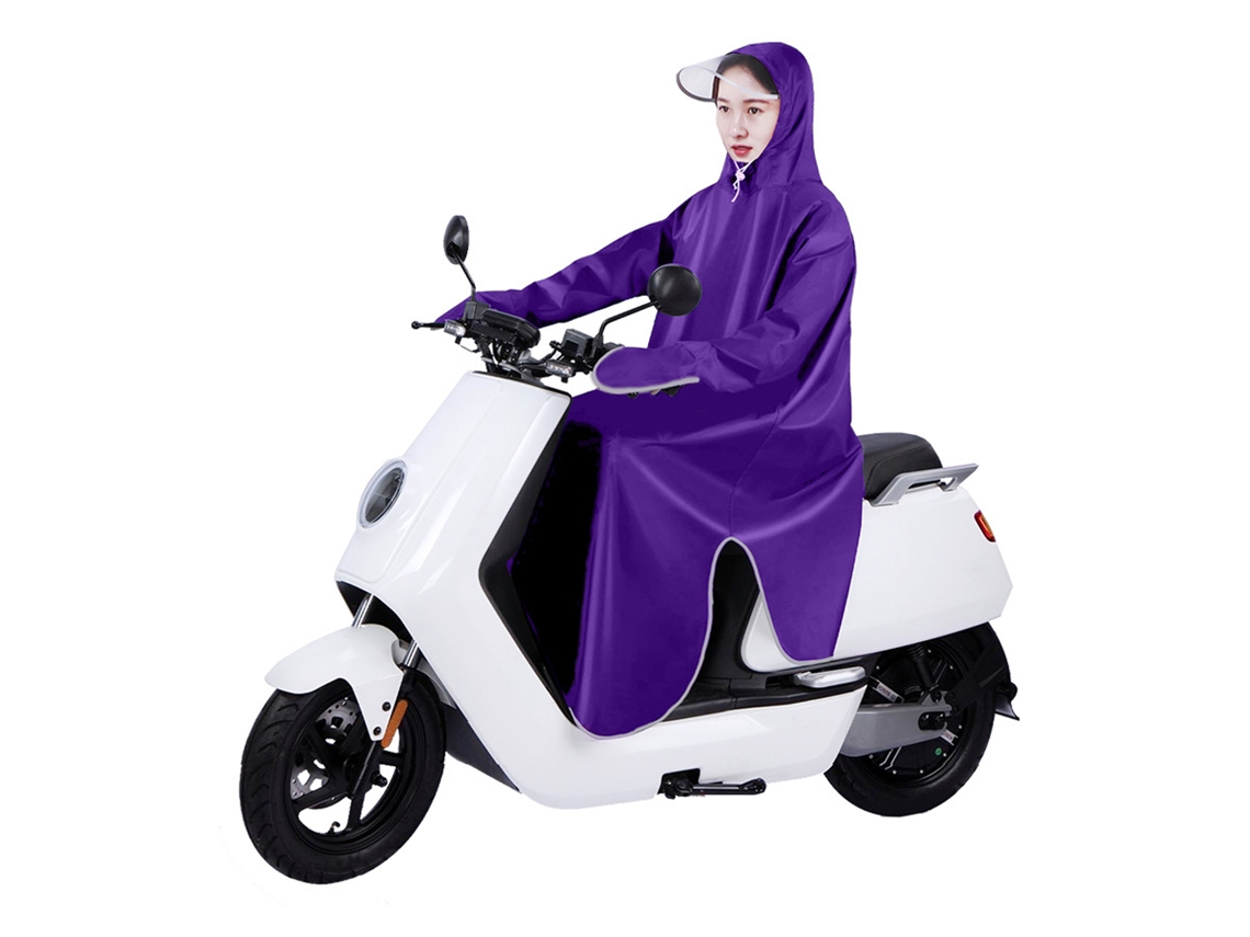 Impermeable Para Bicicleta Eléctrica De Adulto, Tela Oxford, Mangas Largas, Talla 5xl, Morado.