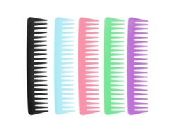 Paquete de 5 peines de peluquería de dientes anchos de Jinyubo Store