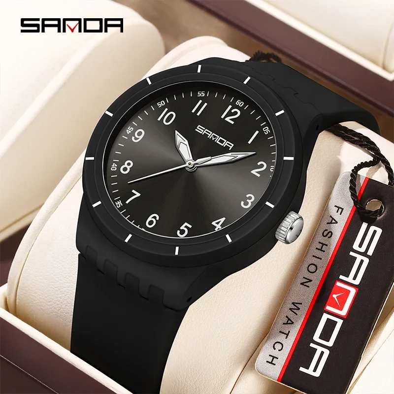 Reloj Deportivo Elegante Para Hombre (negro), Diseño Sencillo, Resistente Al Agua Hasta 50 Metros, Pantalla Luminosa.