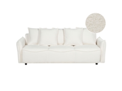 Sofá cama BELIANI Krama de Bouclé Blanco 225x99x87