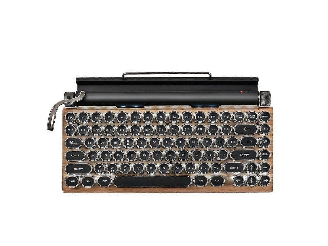 Teclado de máquina de escribir retro inalámbrico Bluetooth, teclados mecánicos de 83 teclas, teclado de computadora compatible con computadora portátil Everley891