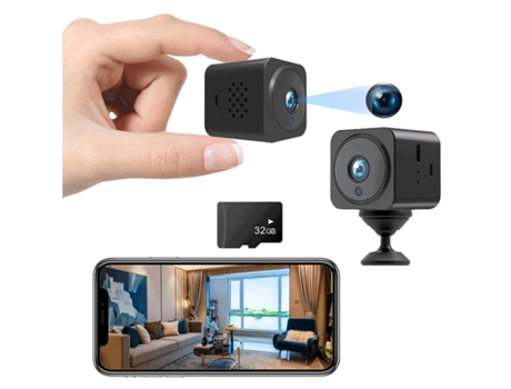 Cámara de Seguridad Sin Cables Cámara Remota de Conexión Wifi HD 1080P con Intercomunicador Bidireccional Visión Nocturna y Negro YIZHOOD