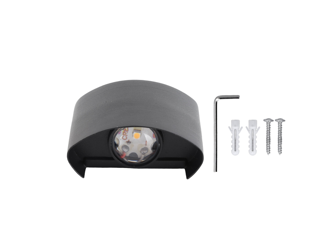 2026-lámpara De Pared Led Impermeable Aluminio Negro Aplique Exterior 110‑265v Luz Cálida
