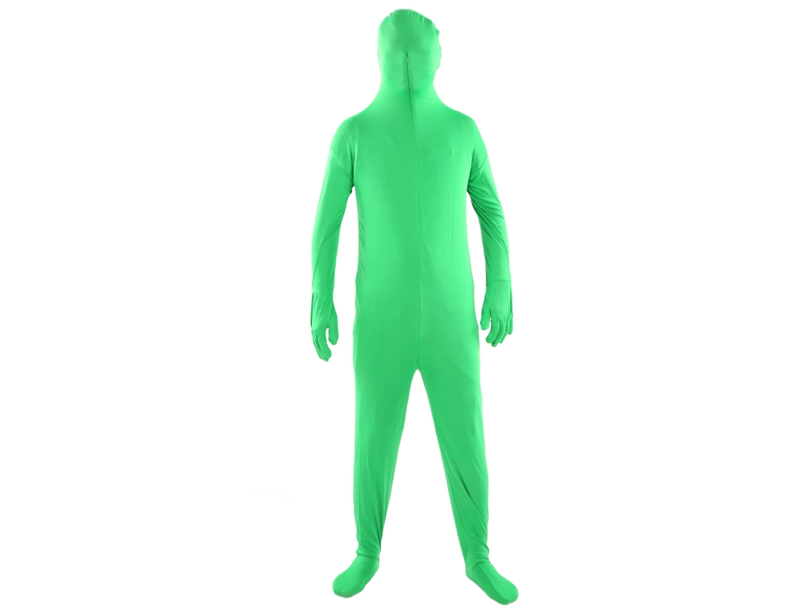 Traje unisex verde de croma para efectos de fotografía y grabación de vídeo.
