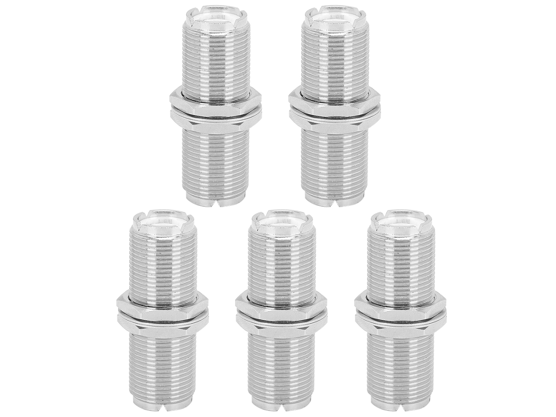 5 Adaptadores De Conector Rf So239 Uhf Hembra A Hembra, Conector Jack A 2 Conectores Pl259