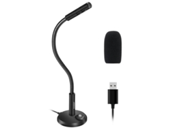 Micrófono con soporte USB y mini interruptor de condensador para Mac, Windows 7, 8, 10 PC Chaberlu