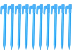 100 estacas de plástico azul para tiendas de campaña