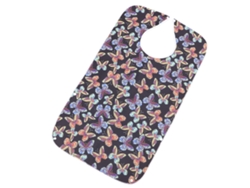 Babero Impermeable Para Adultos, Delantal Protector, Accesorio De Comedor Para Pacientes Y Personas Mayores (mariposa Negra)