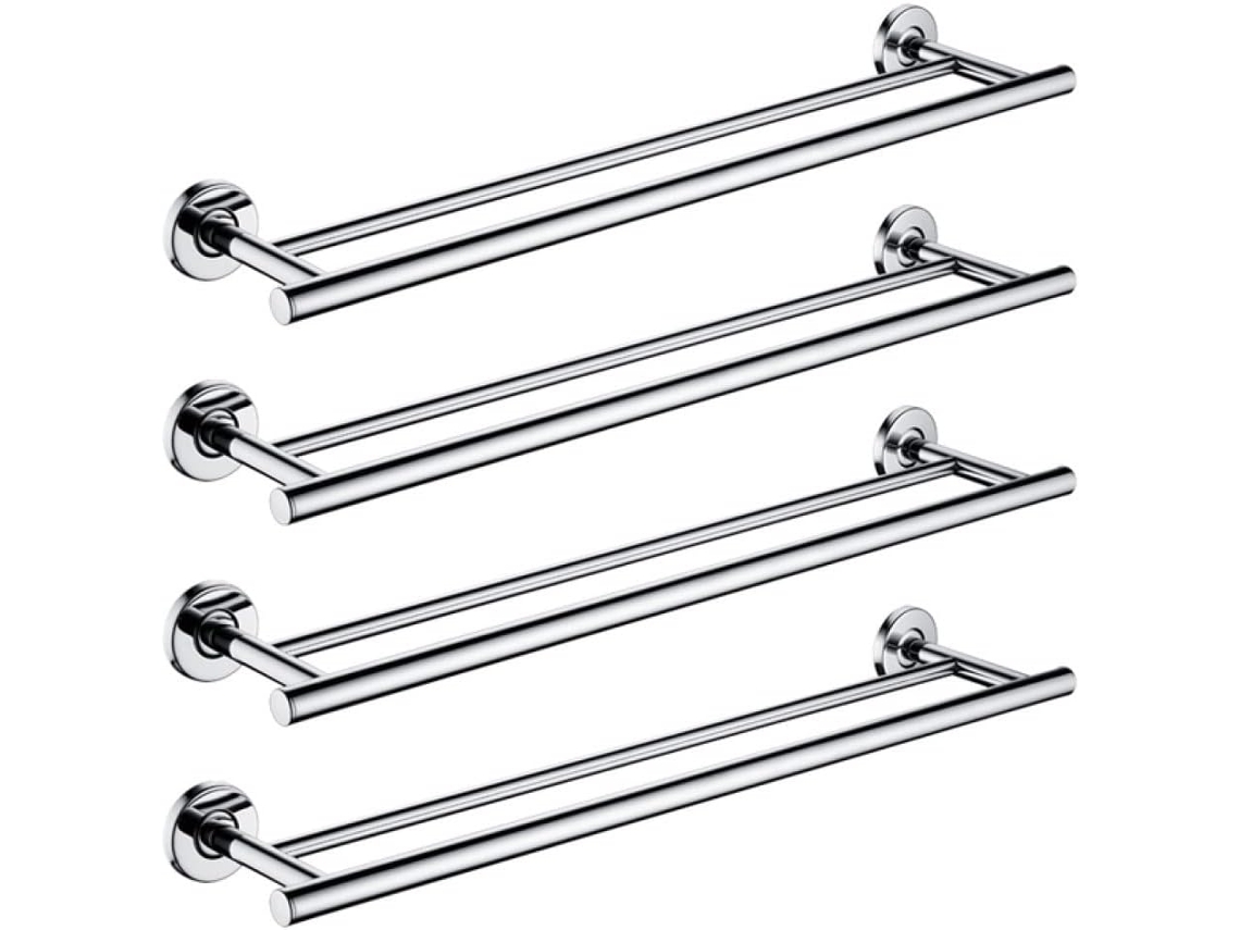 Toallero De Acero Inoxidable Con 4 Barras Giratorias Inoxidables Para Baño.