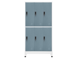 Taquilla de acero 90x45x180 cm Gris Claro y Gris Oscuro MAISON EXCLUSIVE