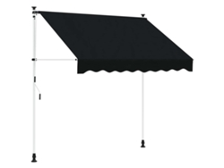 Maison Exclusive - Toldo Retráctil Manual Negro 200 Cm