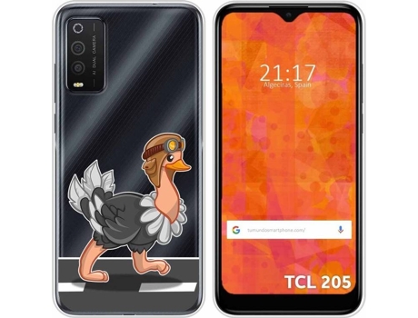 Carcasa TCL 205 TUMUNDOSMARTPHONE Avestruz Multicolor