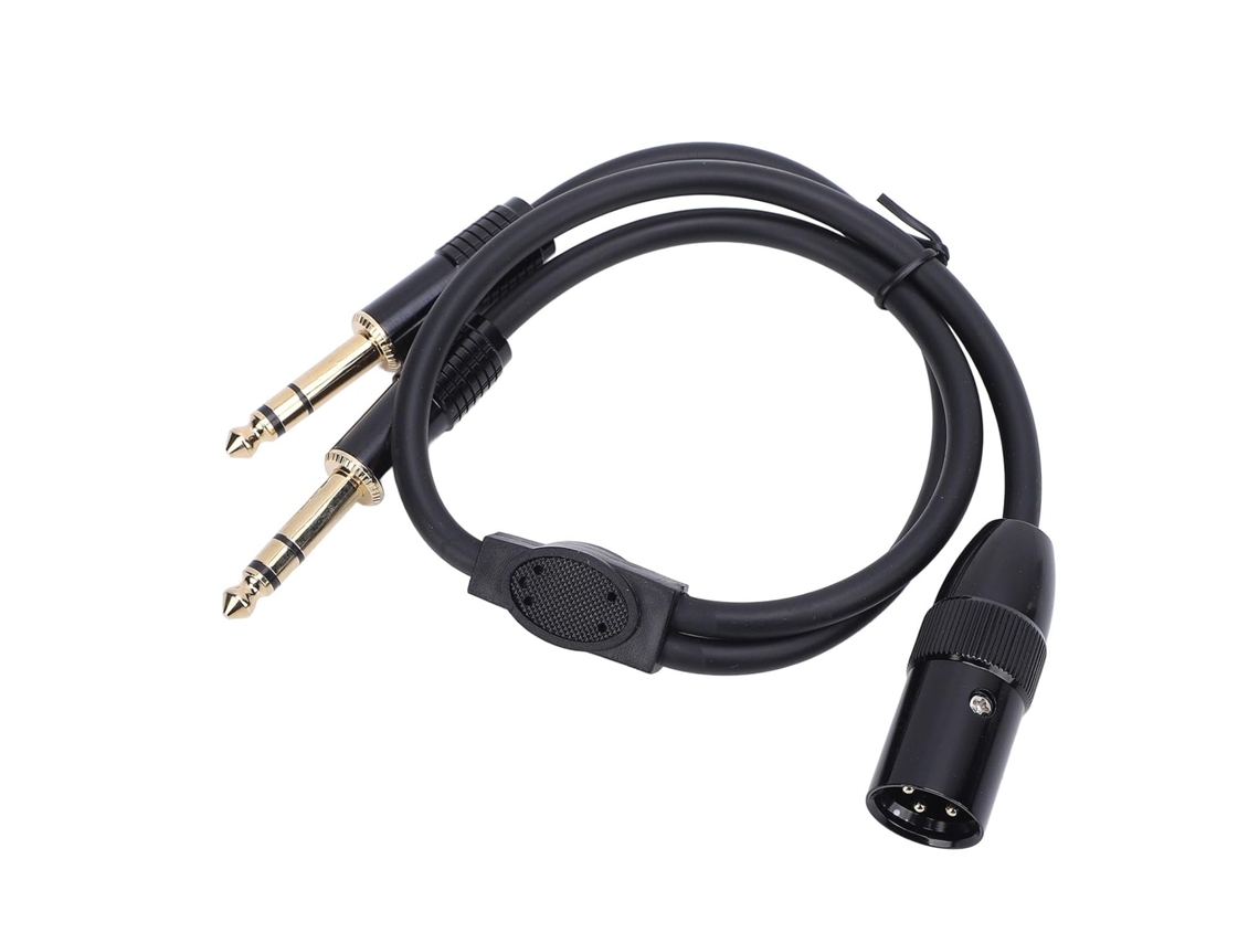 Cable Estéreo Xlr A 2 Conectores De 6,35 Mm Y 3 Pines Macho