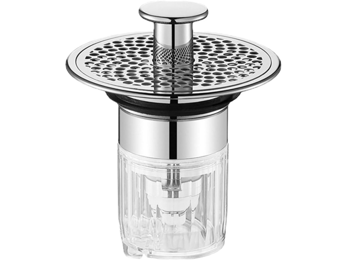Tapón De Desagüe Con Liberación De Presión Para Fregadero, Fabricado En Abs Y Acero Inoxidable.