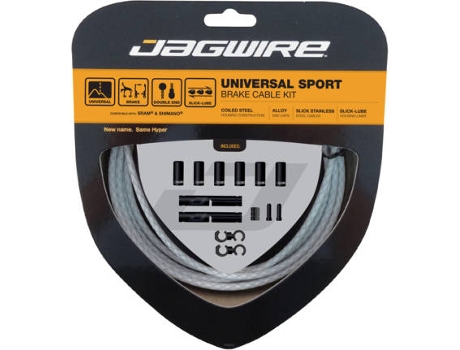 Kit de Cables de Freno JAGWIRE Universal Sport Brake Kit-BraiDed White (Blanco - TU)