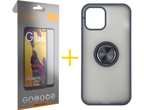 Carcasa + Protector de Pantalla para iPhone 11 ACCETEL Negro