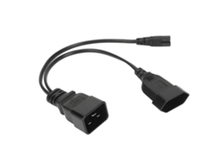 Cable Divisor En Y Profesional Iec320 C20 A C7 Hembra Para Ordenador Y Hdtv