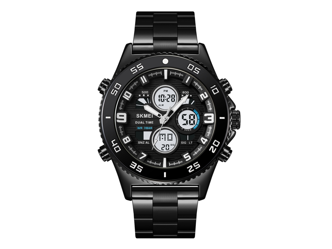 Reloj Skmei Para Hombre Con Doble Pantalla, Función Digital Y Analógica, Resistente Al Agua Hasta 30 M, Cronómetro Y Alarma.
