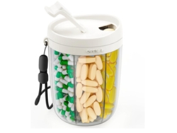Organizador De Pastillas Chrui 6 Vitaminas Anti-mezcla Sin Bpa (blanco)